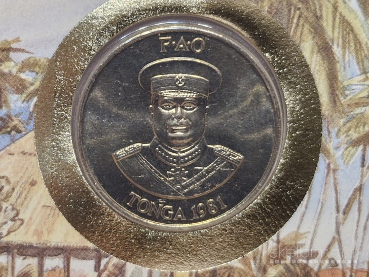 Tonga 20 centų, 1981 KM# 70 Numizmatiniame voke