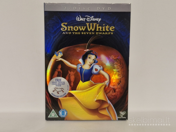 Dvigubas DVD Walt Disney Snow White su viduje esančiais priedais
