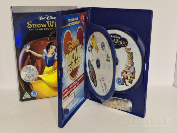 Dvigubas DVD Walt Disney Snow White su viduje esančiais priedais