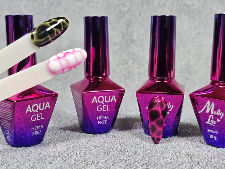 Gelis spalvų liejimui nagams Molly Aqua, 10g