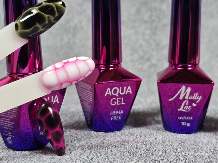 Gelis spalvų liejimui nagams Molly Aqua, 10g