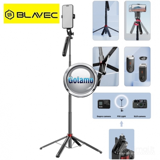 417 Keturkojis stovas asmenukių (selfie) lazda Blavec Fusion 180CM
