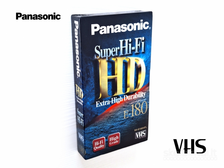 Nauja VHS kasetė Panasonic NV-E180HFL
