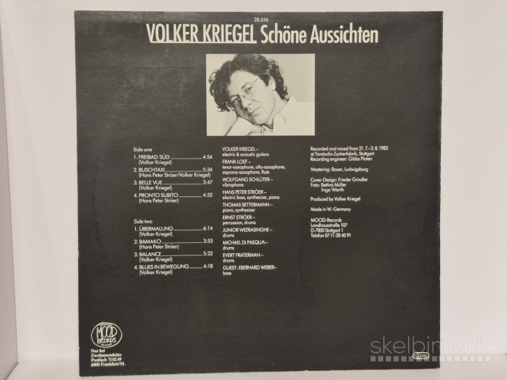LP plokštelė Volker Kriegel – Schöne Aussichten