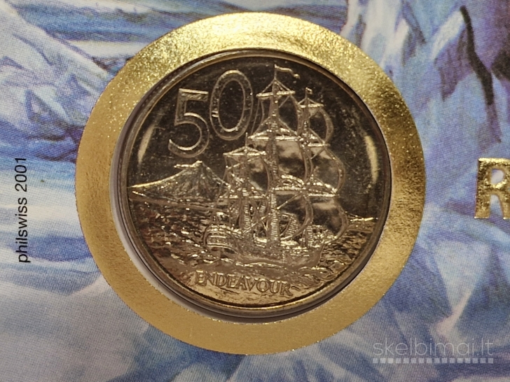 Naujoji Zelandija 50 centų, 1988 KM# 63 Numiz.voke