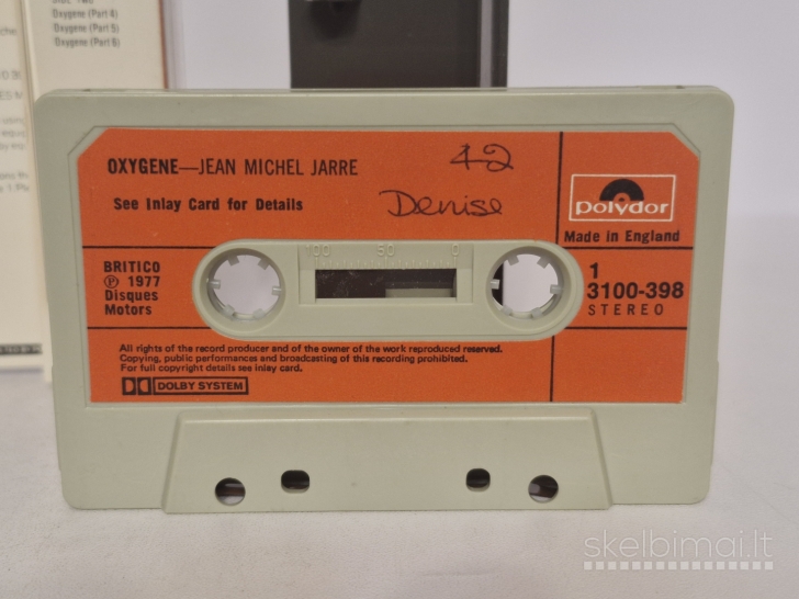 Audio kasetė Jean-Michel Jarre ‎– Oxygène