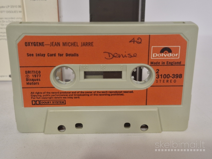 Audio kasetė Jean-Michel Jarre ‎– Oxygène