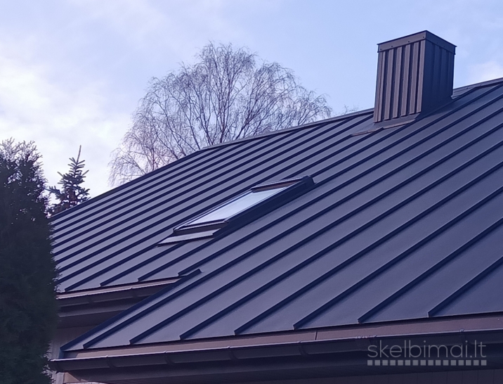 Stogo danga, lietaus sistema, skardos lanktiniai 