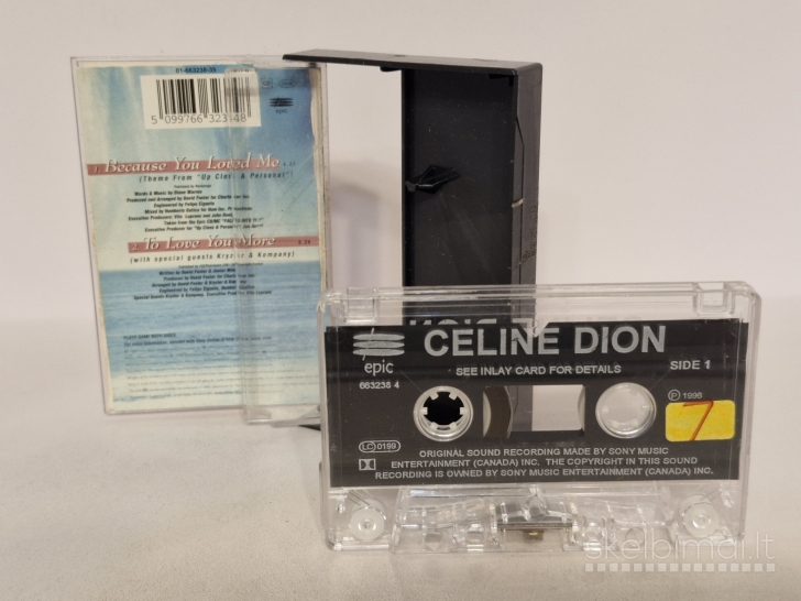 Audio kasetė Celine Dion – Because You Loved Me