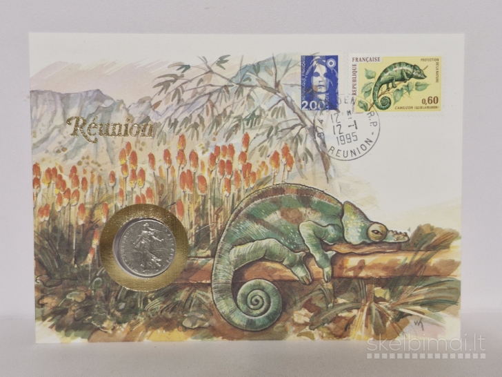 Prancūzija 1 frankas, 1974 KM# 925 Numizmat. voke