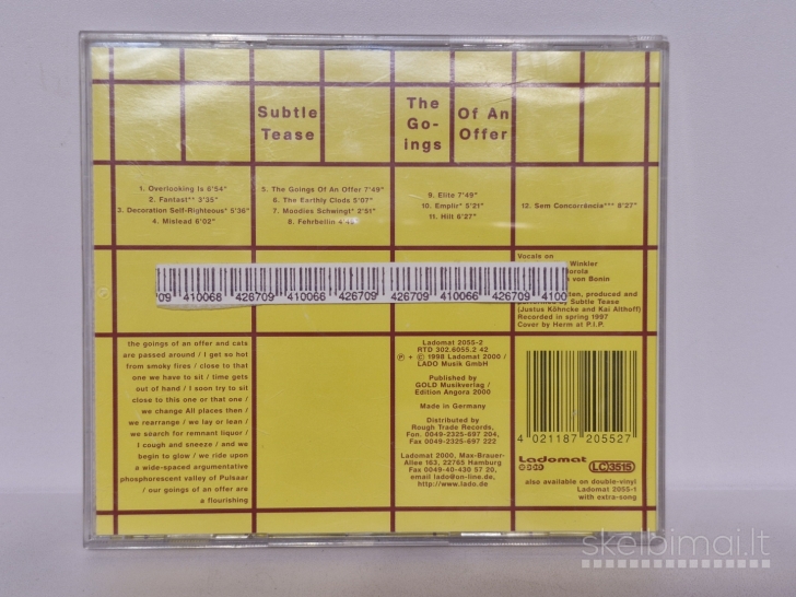 Audio CD Subtle Tease – The Goings Of An Offer