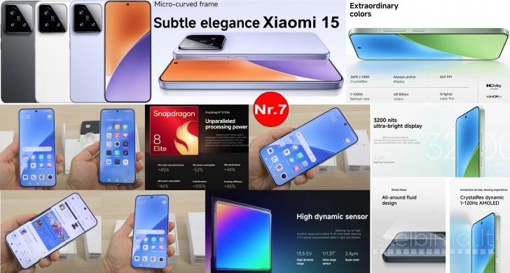 NAUJI! XIAOMI-SAMSUNG-GOOGLE PIXEL-iPHONE TELEFONAI