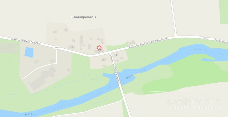 Parduodamas 38 a sklypas su pastatais Raudonpamūšyje, Pakruojo raj.