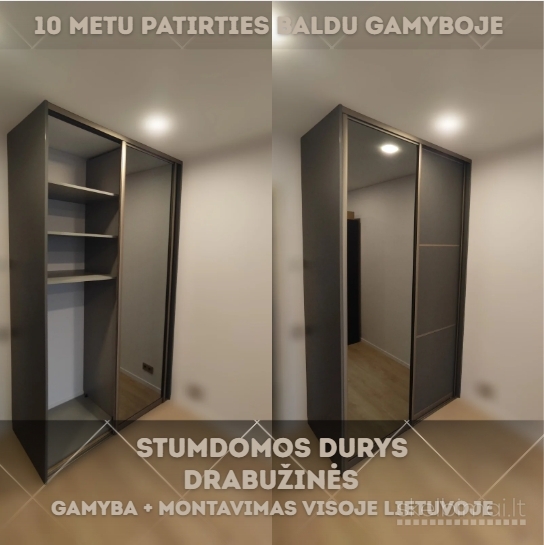 Gaminam sienines spintas bei stumdomas duris