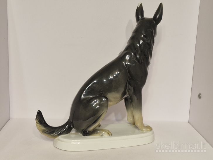 Porcelianinė vokiečių aviganio skulptūra Neutettau, 29cm.