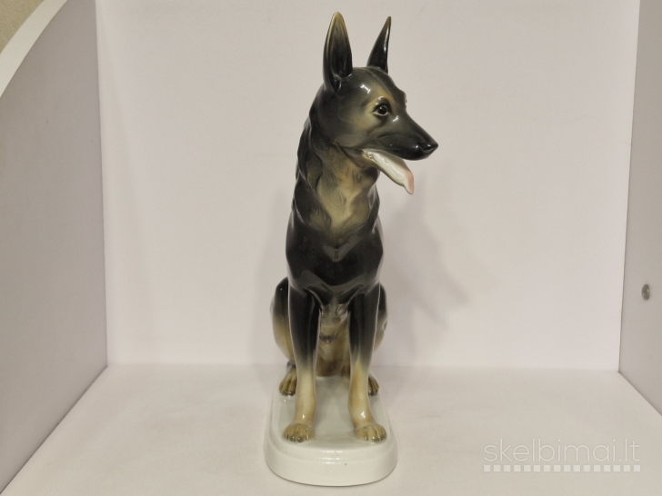 Porcelianinė vokiečių aviganio skulptūra Neutettau, 29cm.