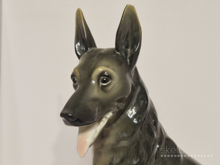 Porcelianinė vokiečių aviganio skulptūra Neutettau, 29cm.