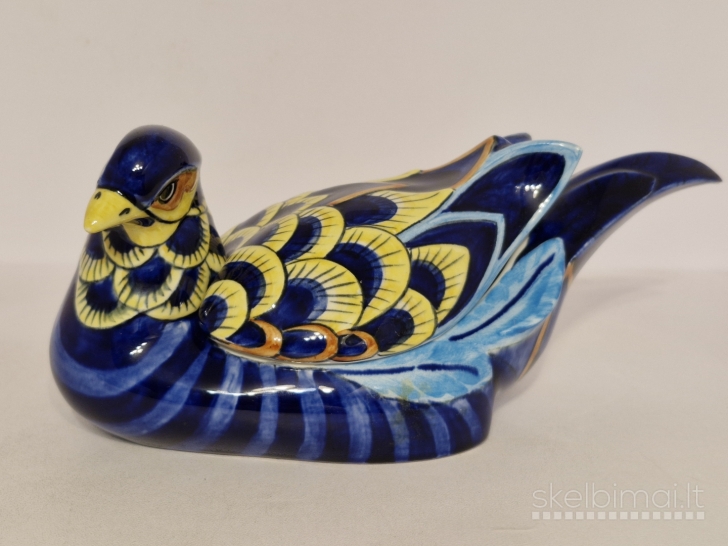 Royal Copenhagen "Blue Pheasant" porcelianinė skulptūra dežutė, rankų darbo