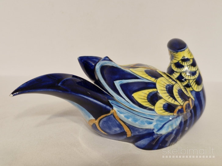 Royal Copenhagen "Blue Pheasant" porcelianinė skulptūra dežutė, rankų darbo