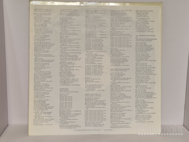 LP plokštelė Paul Simon – Graceland