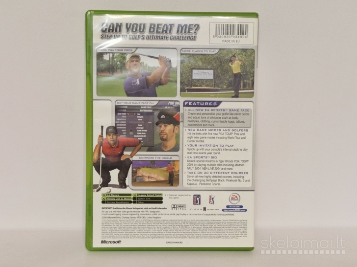 Žaidimas Tiger Woods PGA Tour 2004 PAL Xbox