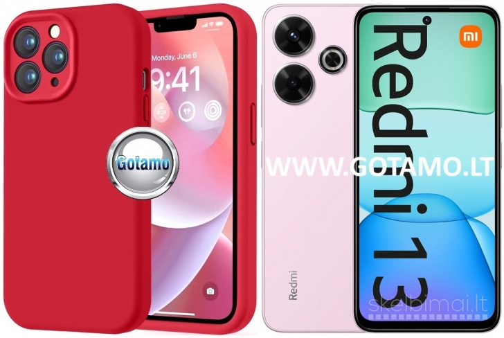 475 B-Soft Plus dėklai nugarėlės Xiaomi Redmi 13, Xiaomi Redmi 13 5G telefonams