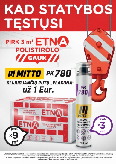 Polistirenas ETNA - Akcija - Mitto + Etna