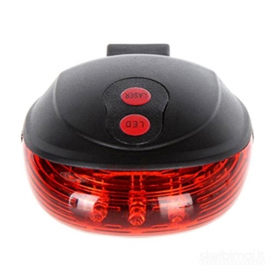 Lazerinis linijas piešiantis galinis žibintas dviračiui