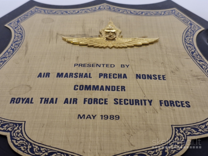 Royal Thai Air Force atminimo lenta/plaketas 1989