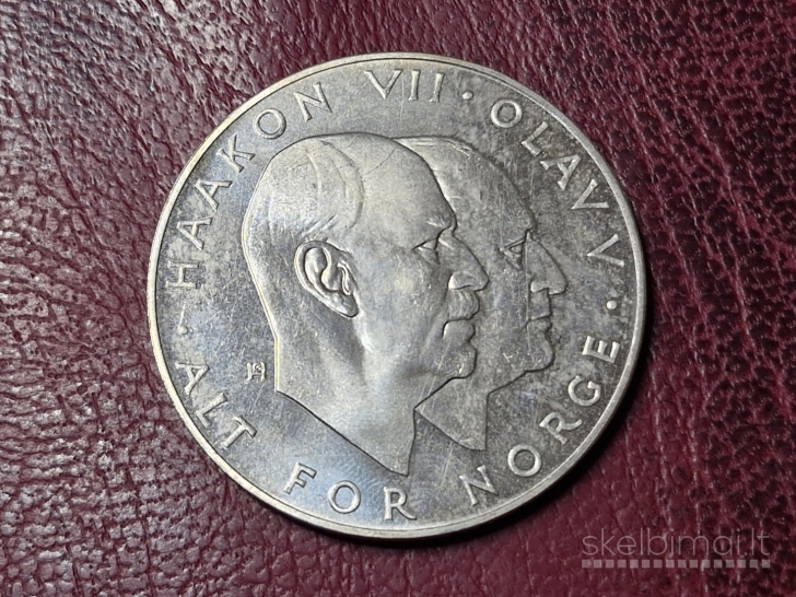 Norvegija 25 kronos, 1970 KM# 414 AG 0.875