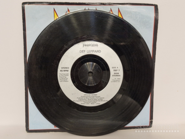 LP plokštelė single Def Leppard – Let's Get Rocked