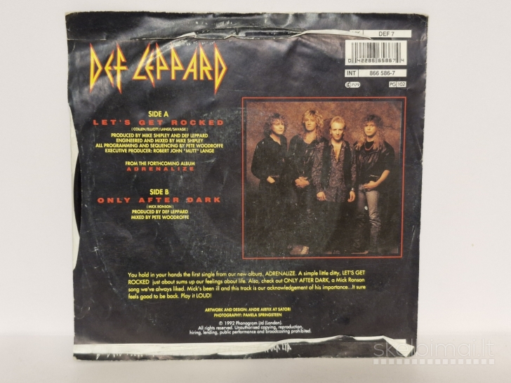 LP plokštelė single Def Leppard – Let's Get Rocked