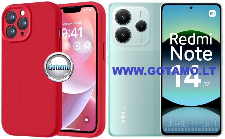 495 B-Soft Plus dėklai nugarėlės Xiaomi Redmi Note 14 5G telefonui