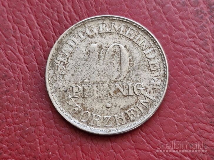 10 Pfennig 1918 Pforzheim Notgeld Vokietija
