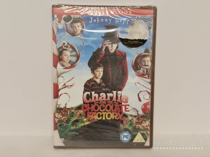 DVD filmas Charlie and the Chocolate Factory vaid. Johny Depp