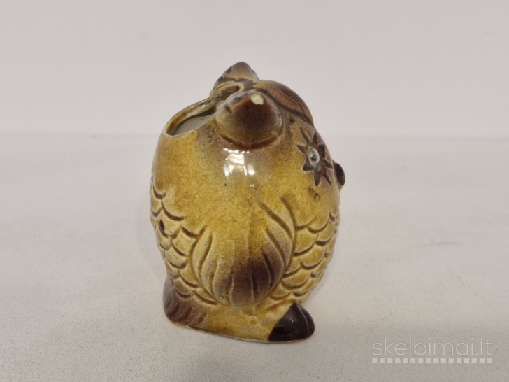 Keramikinė ruda pelėdos figūrelė, 7cm.