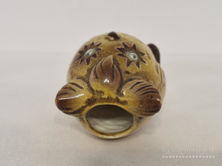 Keramikinė ruda pelėdos figūrelė, 7cm.