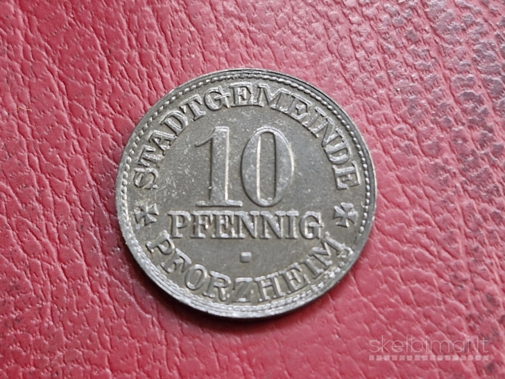 10 Pfennig 1917 Pforzheim Notgeld Vokietija