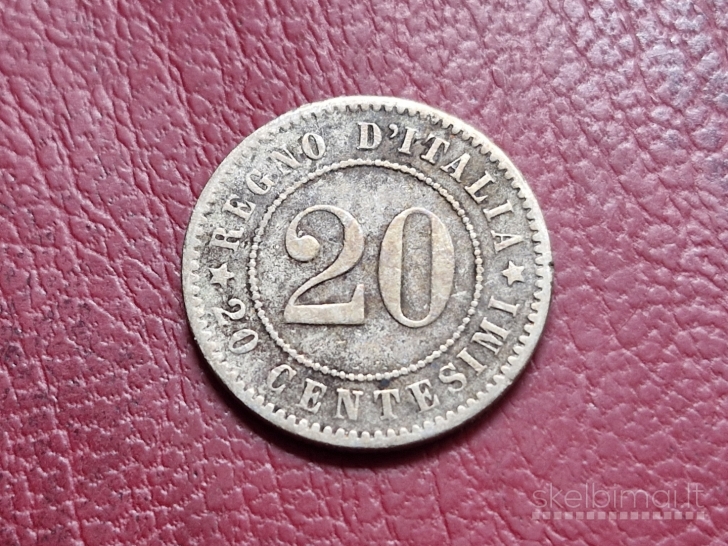 Italija 20 čentezimų, 1894KB KM# 28