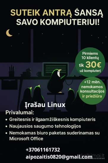 ĮVAIRIŲ KOMPIUTERIŲ PROBLEMŲ SPRENDIMAS IR LINUX ĮRAŠYMAS