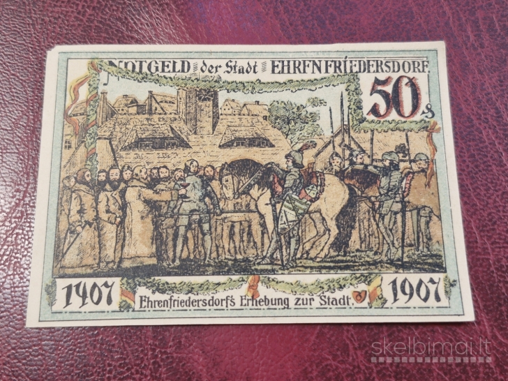 50 Pfennig 1921 Ehrenfriedersdorf Notgeld Germany