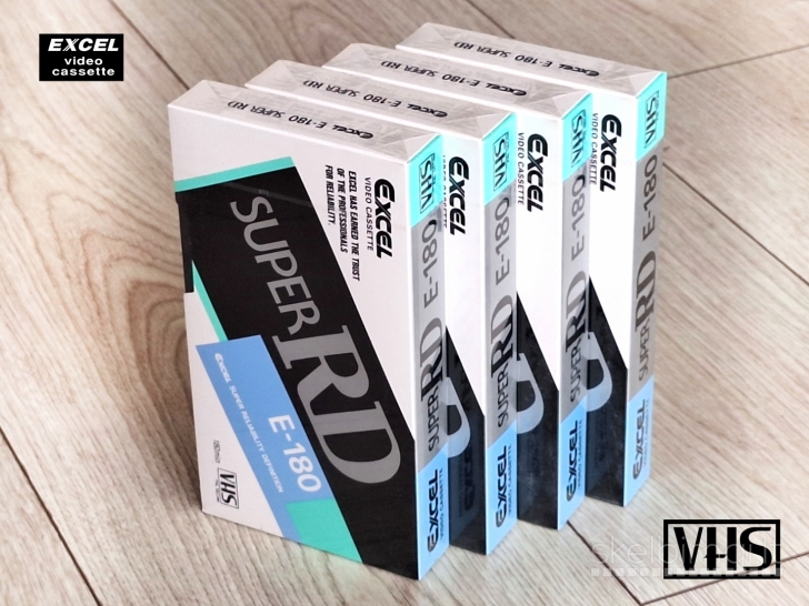 VHS kasetės Excel naujos neišpakuotos