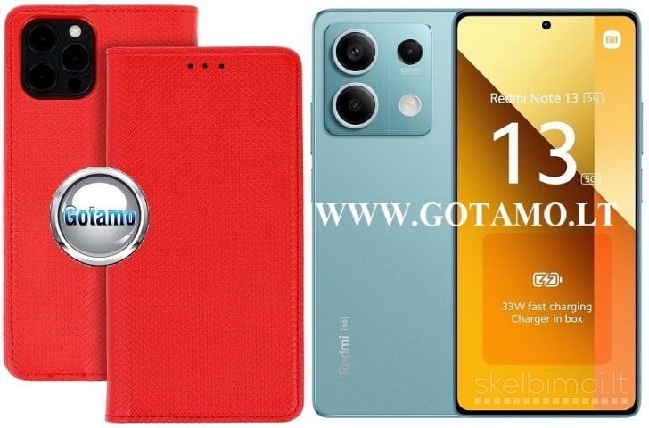 509 Re-Grid magnetiniai dėklai Xiaomi Redmi Note 13 5G telefonui