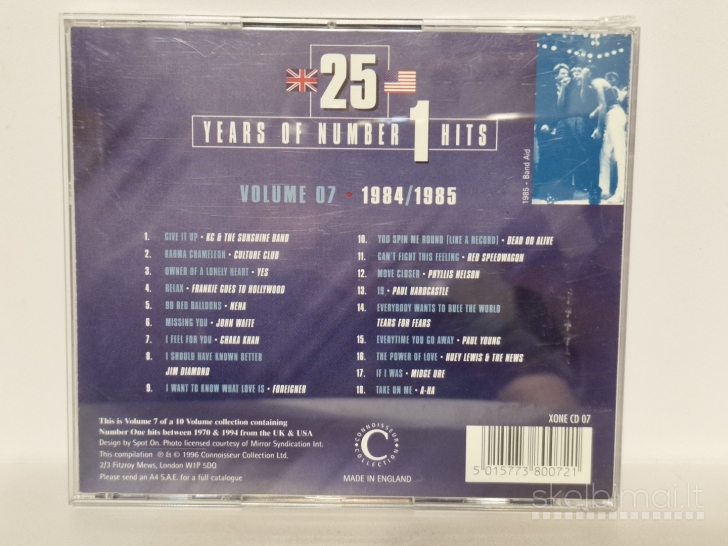 Audio CD Various – 25 Years Of Number 1 Hits Volume 07