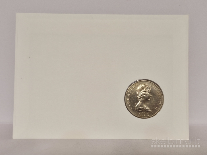 Gibraltaras 1 krona, 1980 KM# 12 Numizmatin. voke