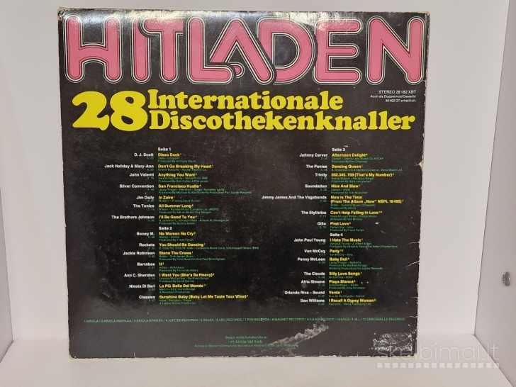 2 LP plokštelės Various – Hitladen (28 Internationale Discothekenknaller)