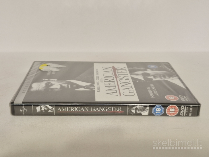 DVD filmas American Gangster vaid. Denzel Washngton, Russell Crow