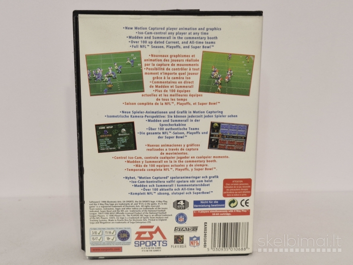Žaidimas Madden NFL 97 PAL Sega Mega Drive