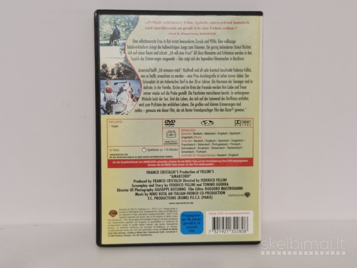 DVD filmas Federico Fellinis Amarcord