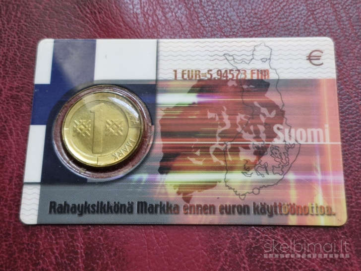 Suomija 1 markė, 1996 KM# 76 specialioje kortelėje